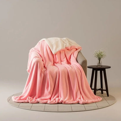 Plush Reversible Fuzzy Throw Blanket - Lusomart