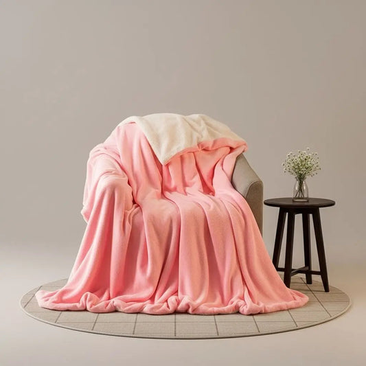 Plush Reversible Fuzzy Throw Blanket - Lusomart