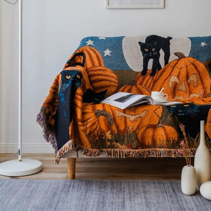 Cozy Halloween Pumpkin Blanket - Lusomart