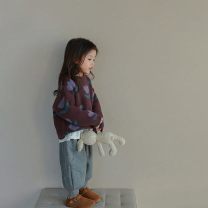 BloomBuddy™ – Sweater with Cheerful Tulip Print – Comfortable Children's Sweater 3