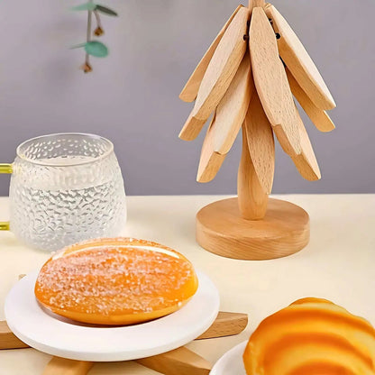 BloomNest™ - Wooden Tree Coaster Set Inovessa