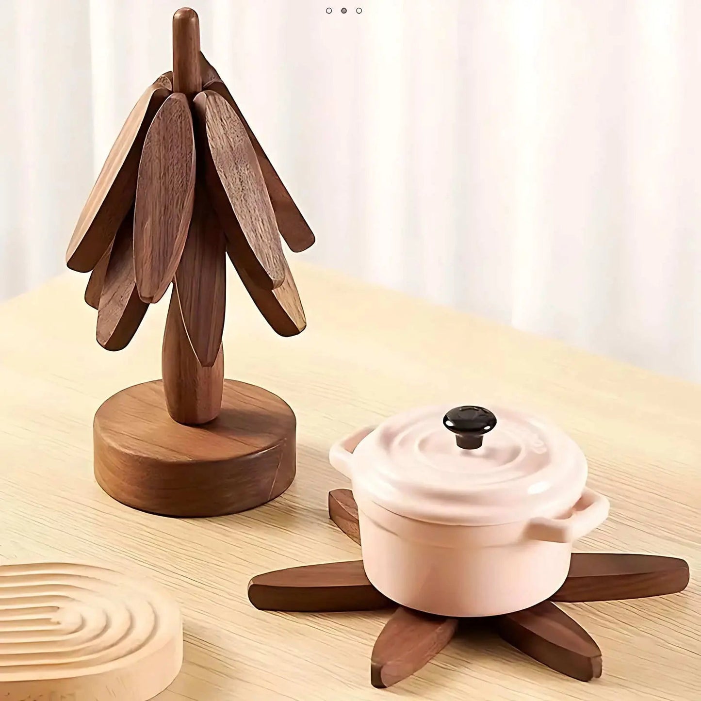 BloomNest™ - Wooden Tree Coaster Set Inovessa