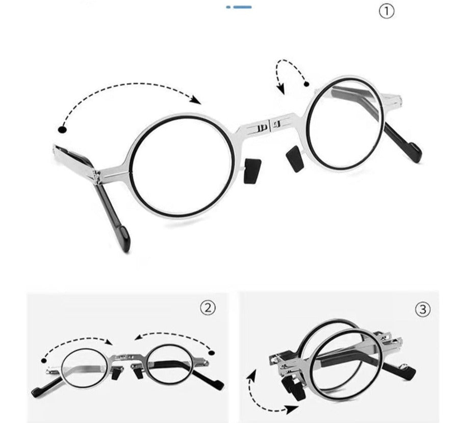 Blue Light Filter Foldable Reading Glasses – Ultralight Pocket-Sized Design with Case 5