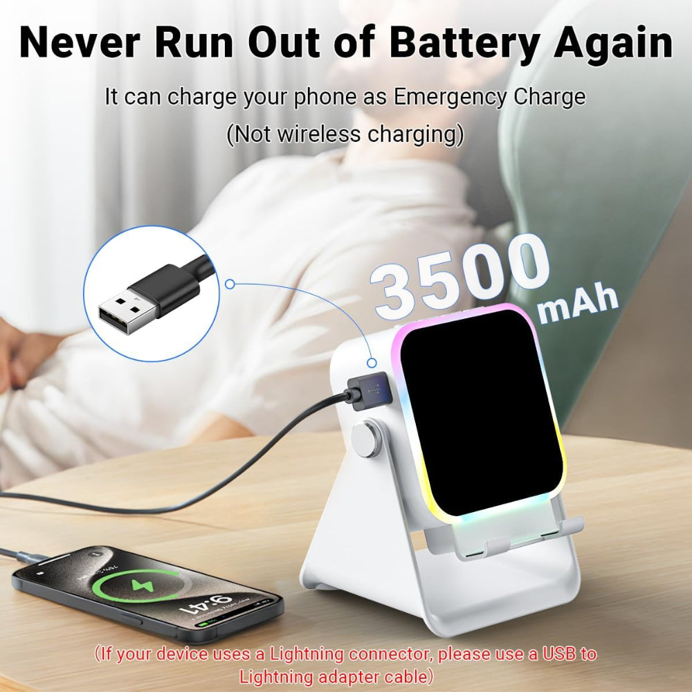 Wireless Charging Phone Stand with Bluetooth Speaker