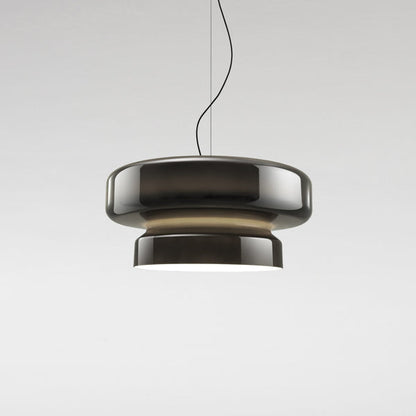 Unique Handblown Glass Hanging Lamp with Natural Shape