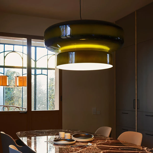 Unique Glass Pendant Light with Natural Shape