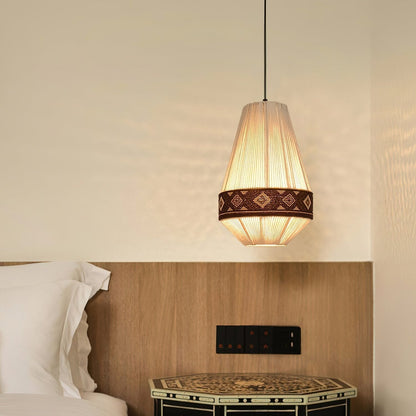 Chic Textured Shade Hanging Lamp