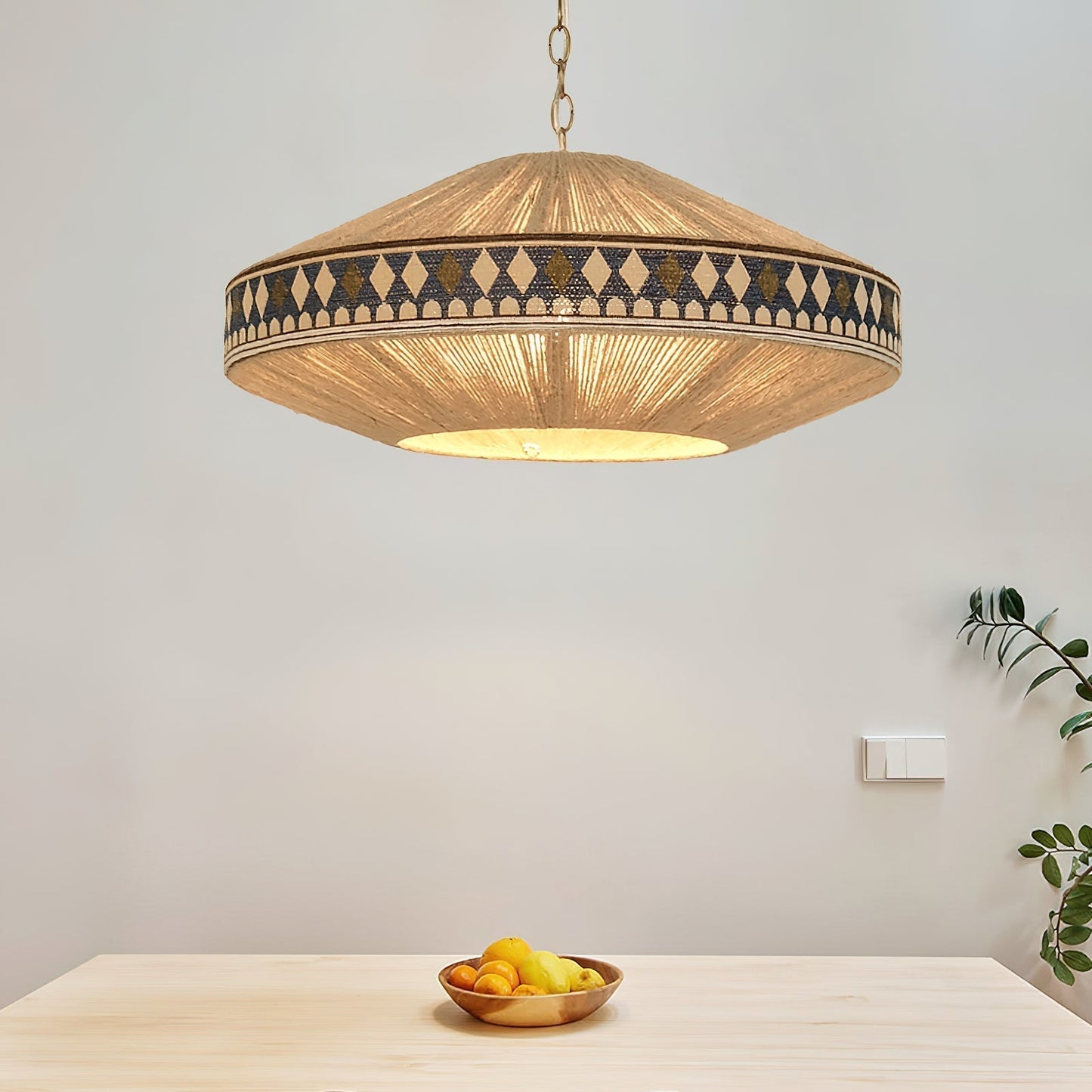 Chic Textured Shade Hanging Lamp