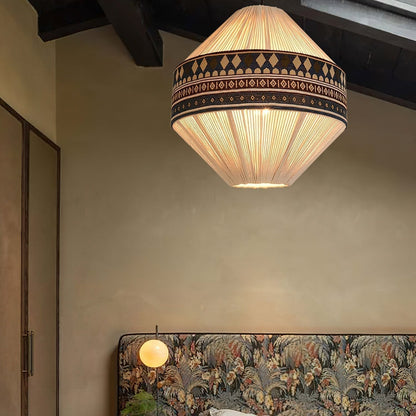 Chic Textured Shade Hanging Lamp