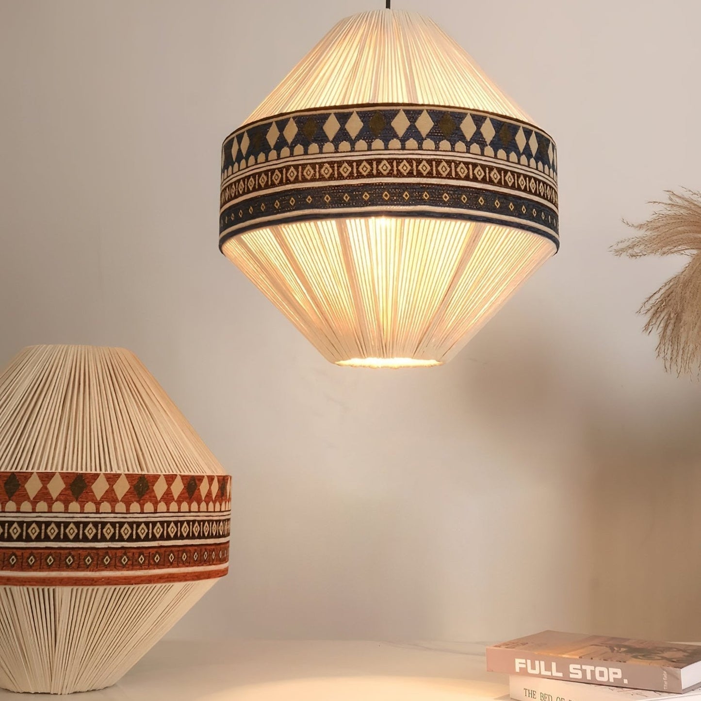 Chic Textured Shade Hanging Lamp