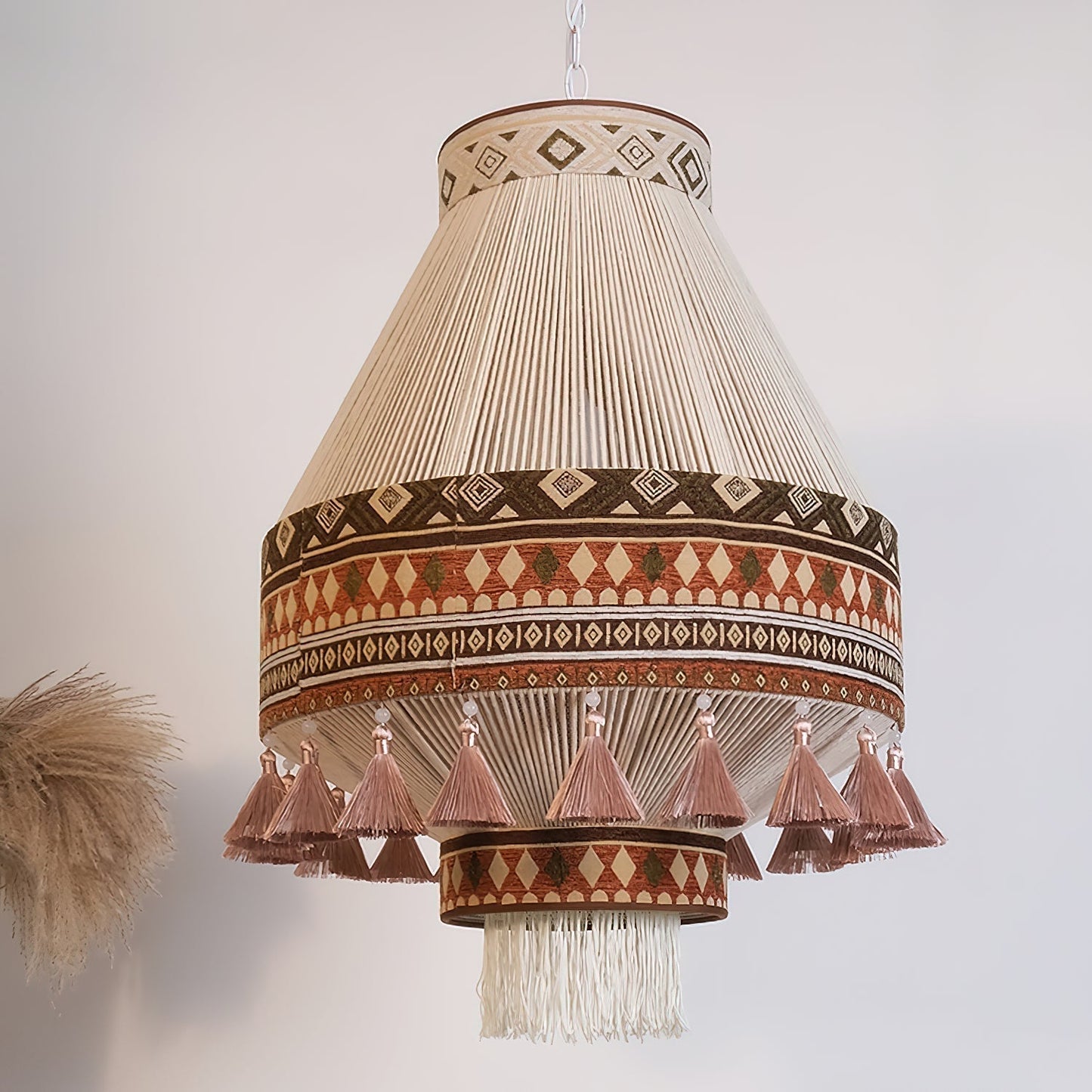 Chic Textured Shade Hanging Lamp