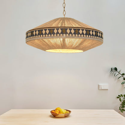 Chic Textured Shade Hanging Lamp