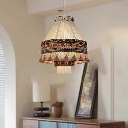 Chic Textured Shade Hanging Lamp