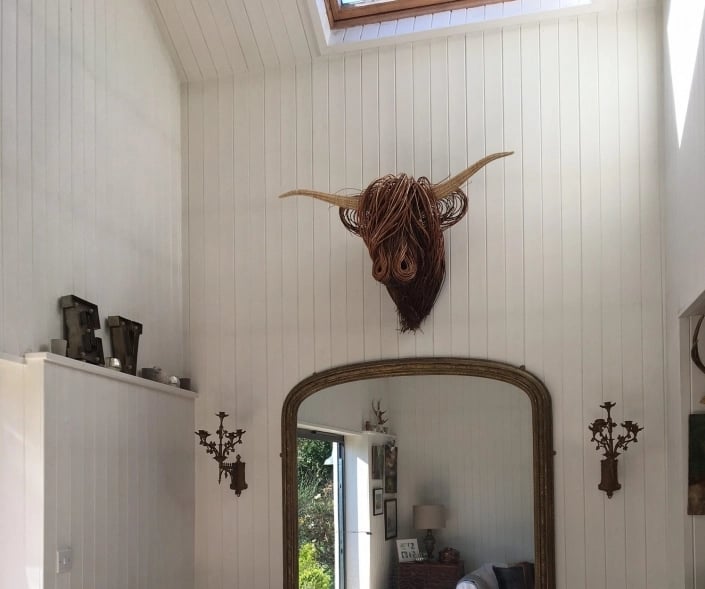 BovineElegance | Rustic Chic Cow Wall Sculpture for Home Décor 4