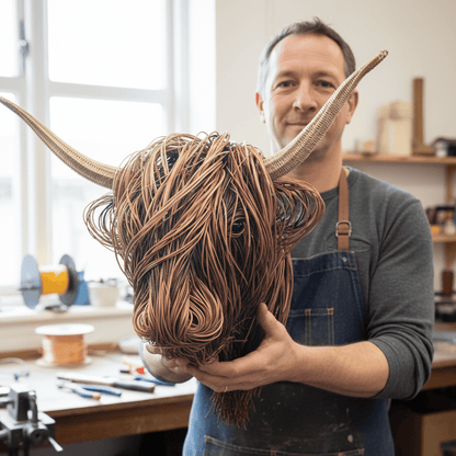 BovineElegance | Rustic Chic Cow Wall Sculpture for Home Décor 7