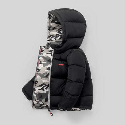 Boys Winter Jacket Hooded Thick Cotton Coats Warm Outerwear for Kids 7