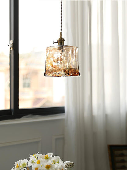 Classic Golden Glass Hanging Lamp
