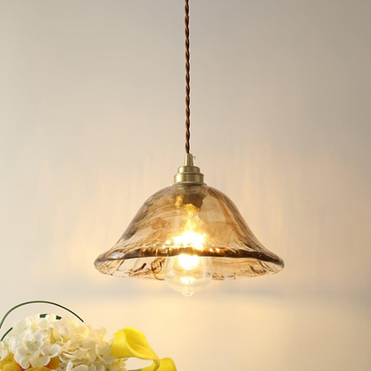 Classic Golden Glass Hanging Lamp