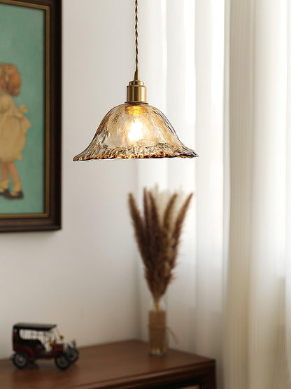 Classic Golden Glass Hanging Lamp