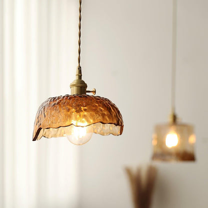 Classic Golden Glass Hanging Lamp