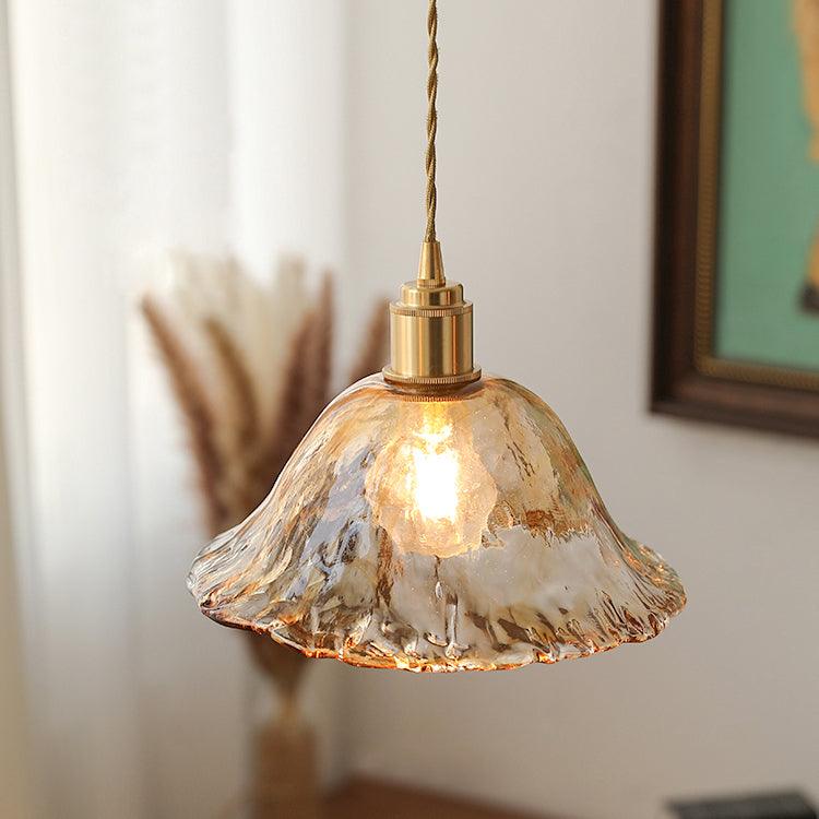 Classic Golden Glass Hanging Lamp
