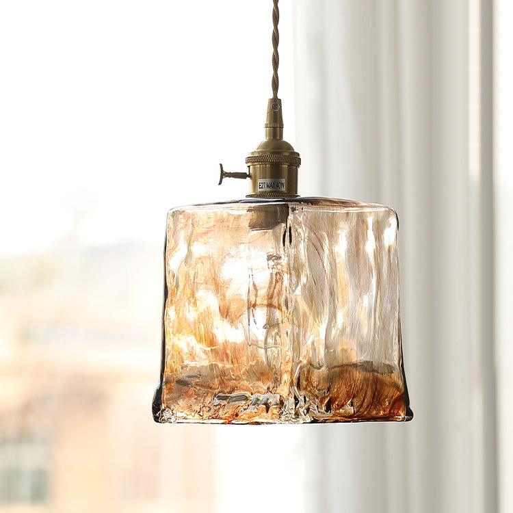 Classic Golden Glass Hanging Lamp