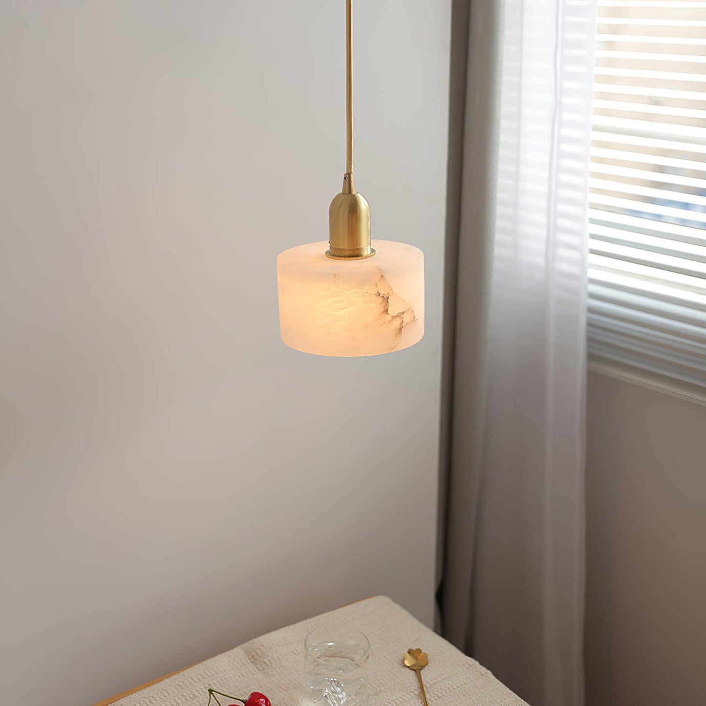 BrassAlabaster | Elegant Modern Brass Pendant Light for Stylish Interiors 2