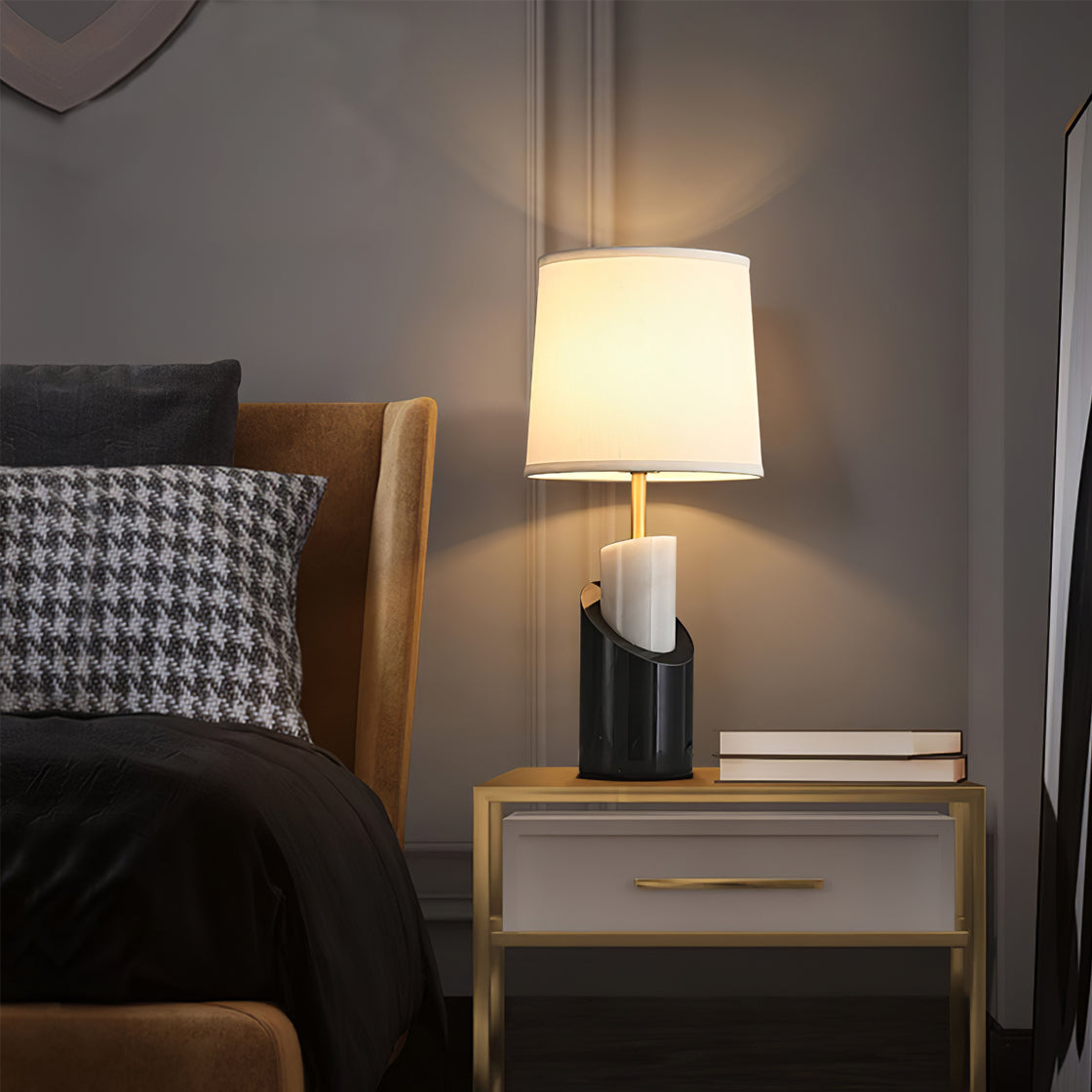 BrassAura – Marble Table Lamp with Luxe Brass Finish 2