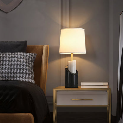 BrassAura – Marble Table Lamp with Luxe Brass Finish 2