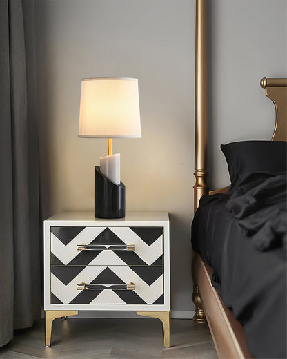 BrassAura – Marble Table Lamp with Luxe Brass Finish 5