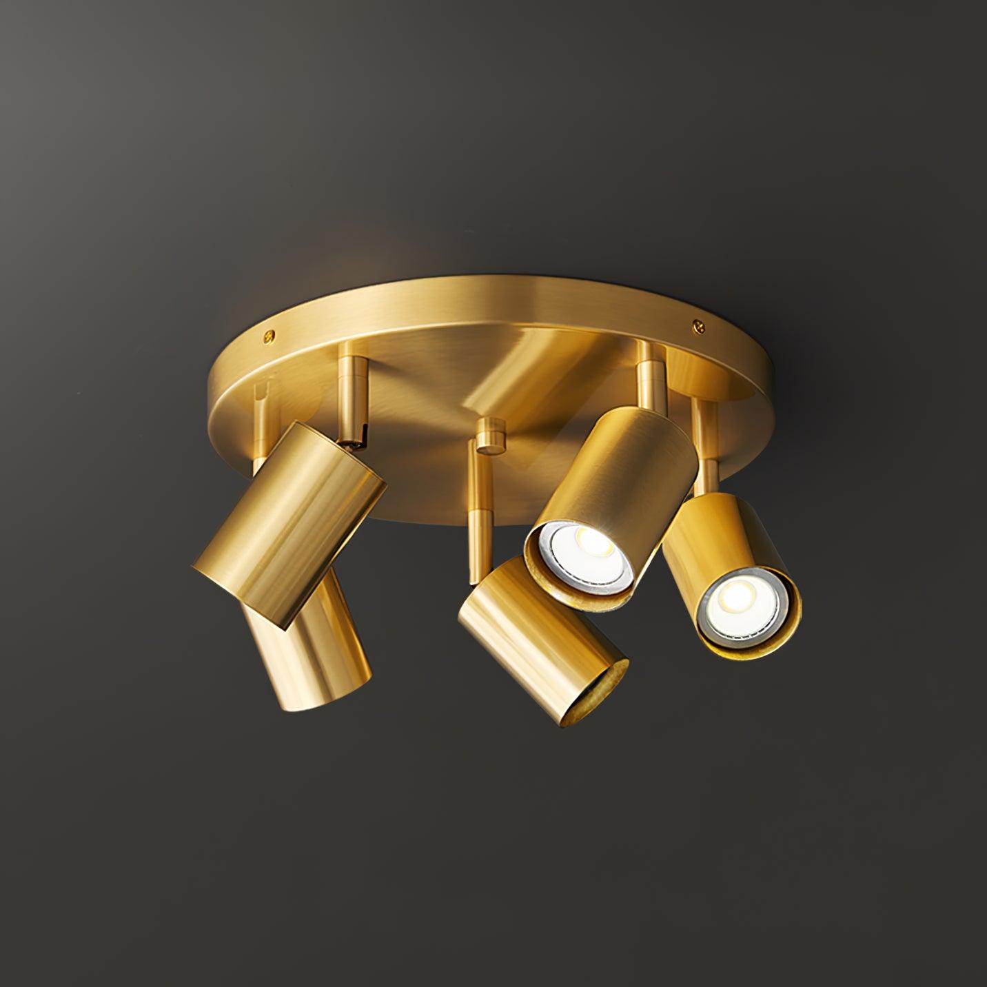 BrassAura | Elegant Adjustable Modern Ceiling Light Fixture with GU10 Spotlights 5