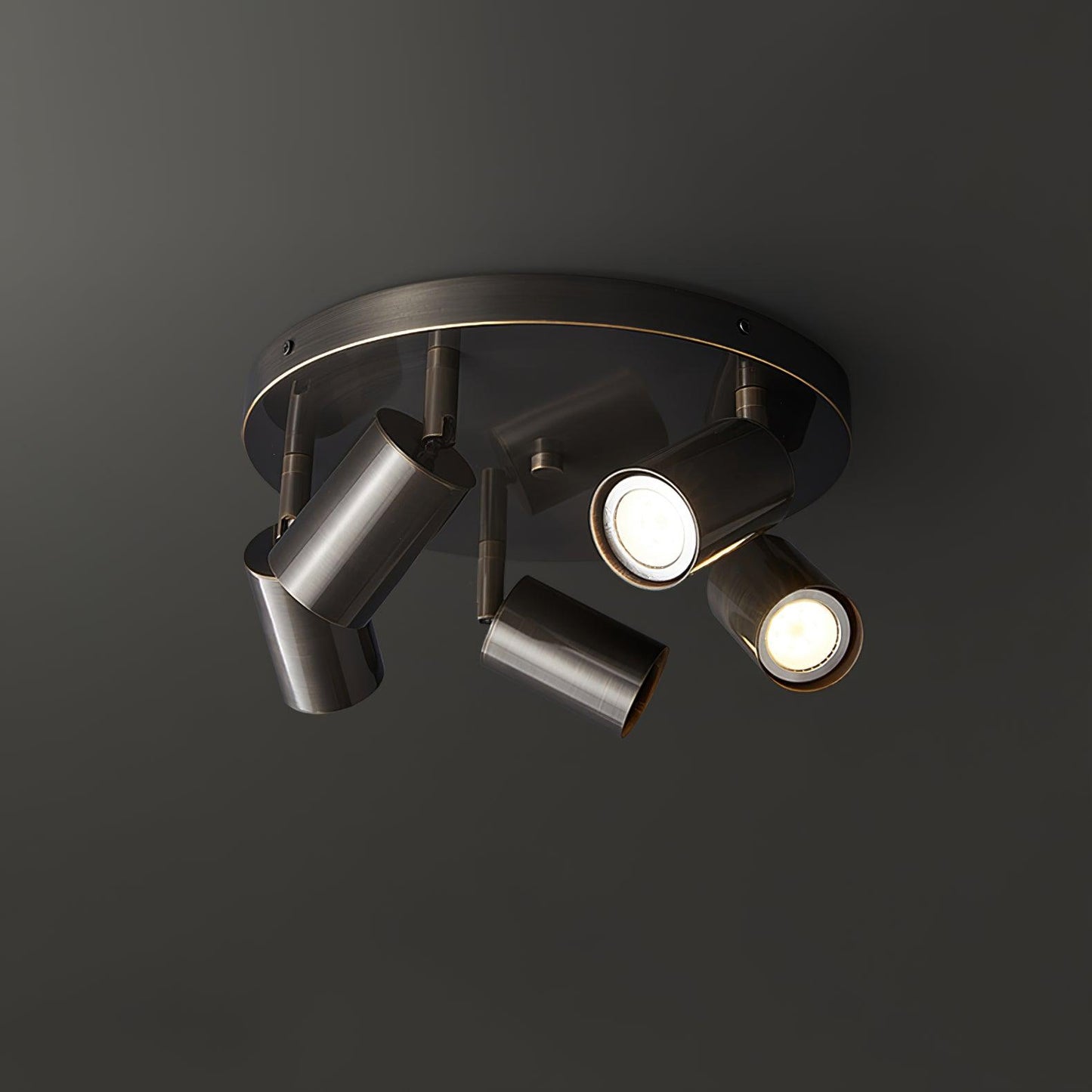 BrassAura | Elegant Adjustable Modern Ceiling Light Fixture with GU10 Spotlights 7