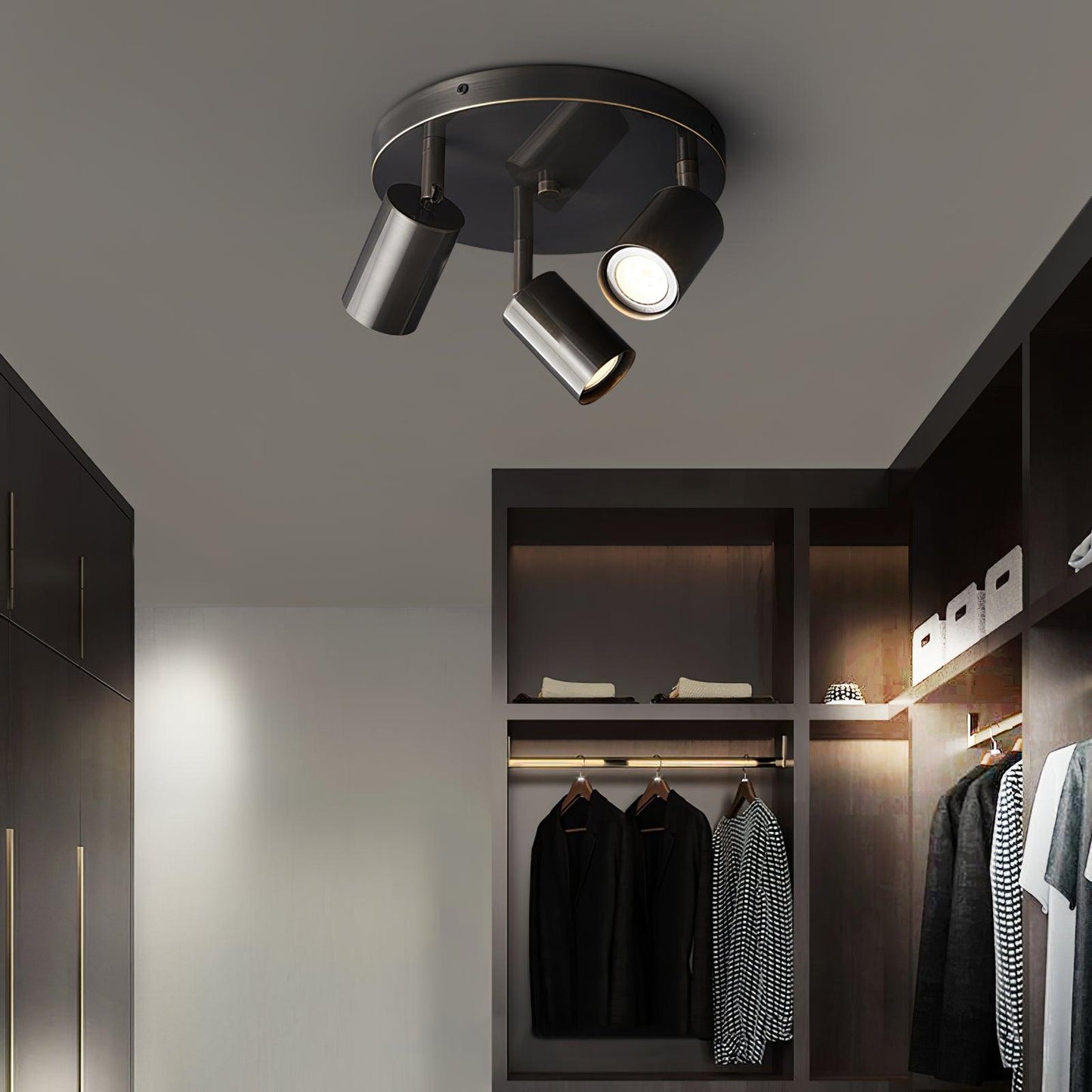 BrassAura | Elegant Adjustable Modern Ceiling Light Fixture with GU10 Spotlights 8
