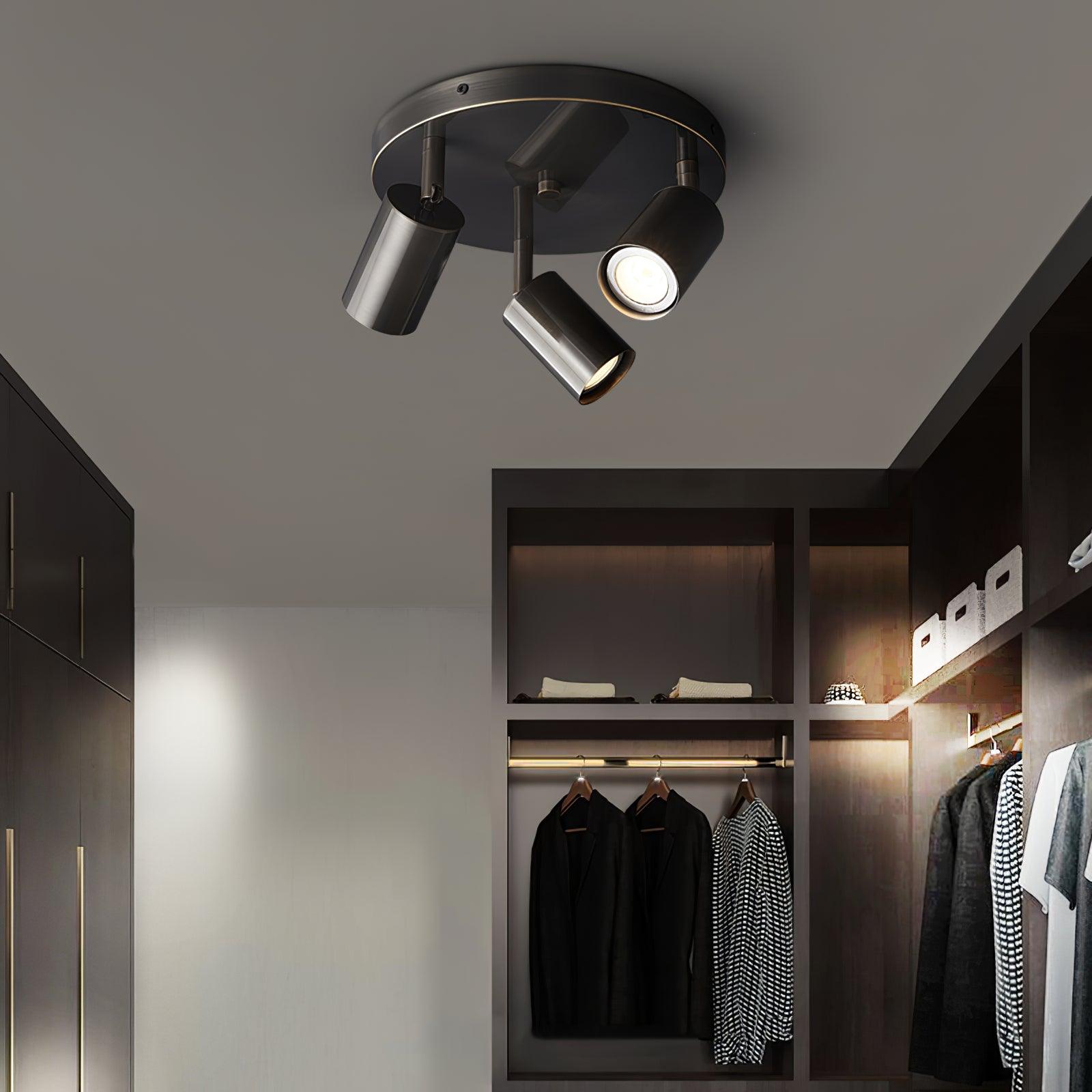 BrassAura | Elegant Adjustable Modern Ceiling Light Fixture with GU10 Spotlights 8