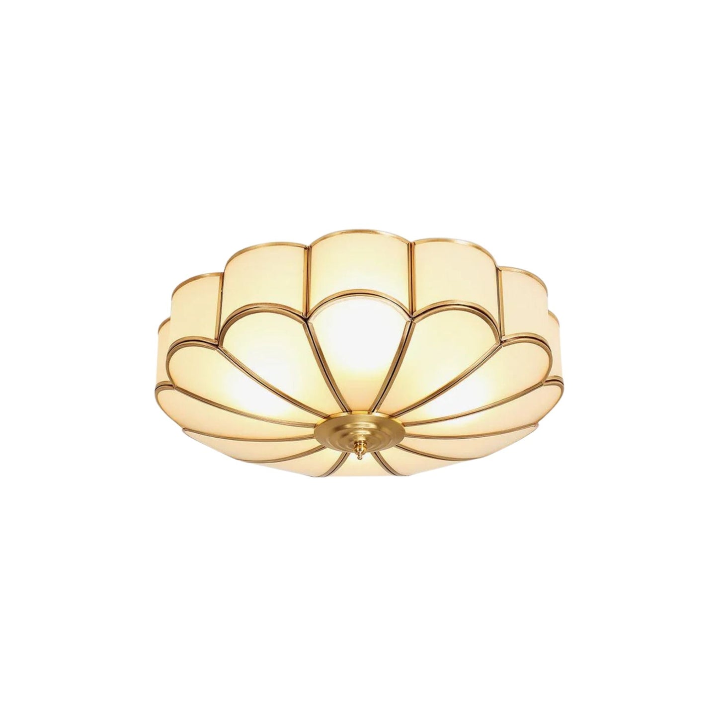 Warm Copper Modern Flush Ceiling Light Fixture - Lusomart