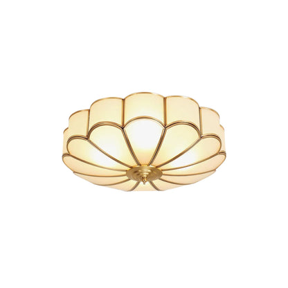 Warm Copper Modern Flush Ceiling Light Fixture - Lusomart