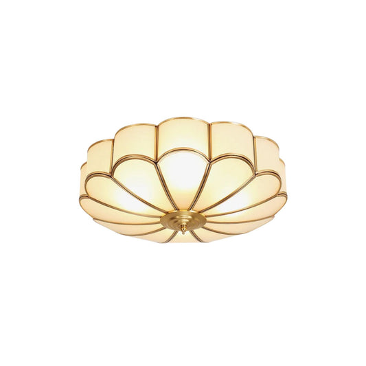 Warm Copper Modern Flush Ceiling Light Fixture - Lusomart