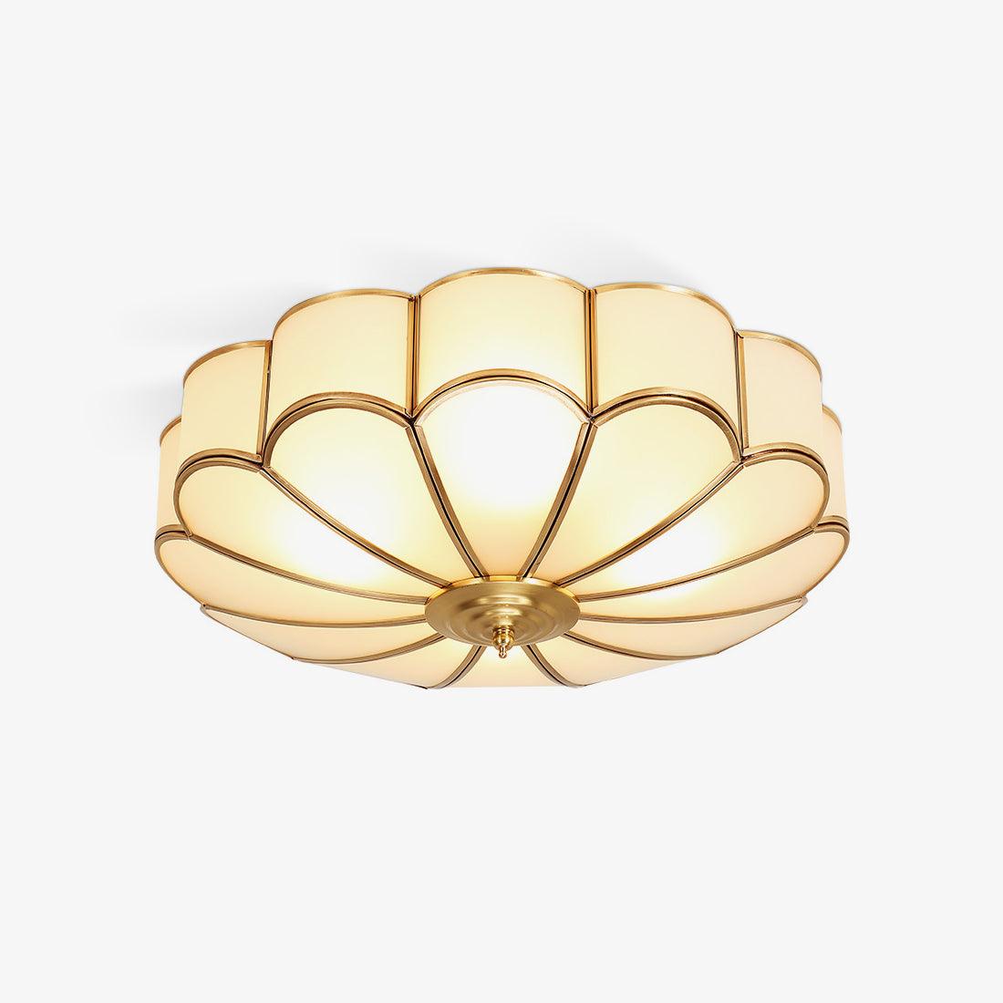 BrassGlow | Elegant Classic Copper Flush Mount Ceiling Light Fixture 1