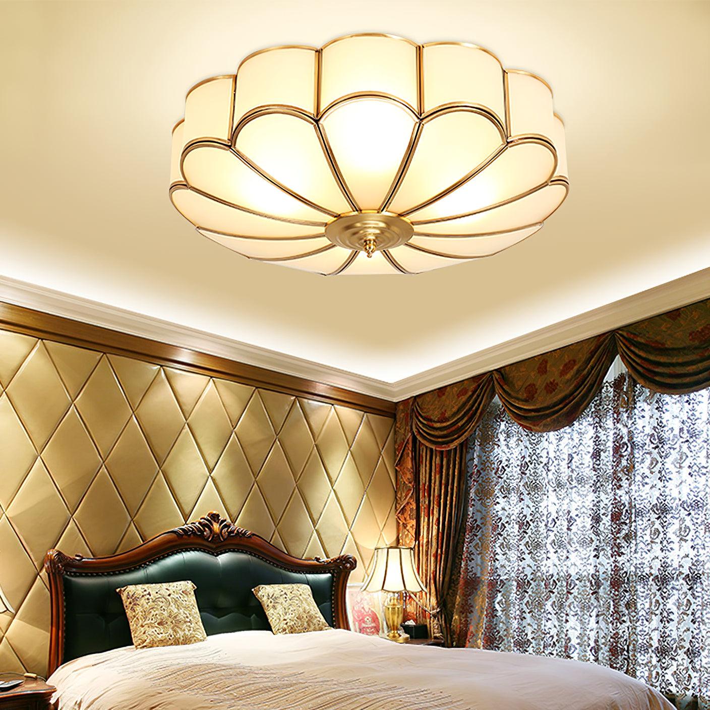 BrassGlow | Elegant Classic Copper Flush Mount Ceiling Light Fixture 10