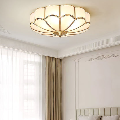BrassGlow | Elegant Classic Copper Flush Mount Ceiling Light Fixture 3
