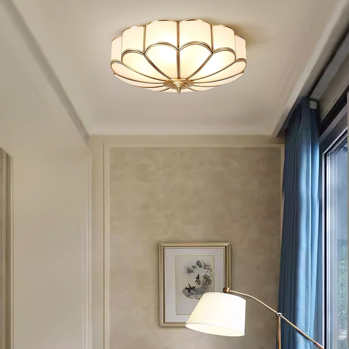 BrassGlow | Elegant Classic Copper Flush Mount Ceiling Light Fixture 4