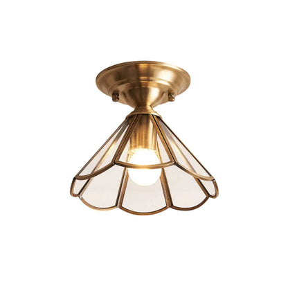 BrassGlow | Elegant Modern Glass Ceiling Light Fixture for Cozy Spaces 1