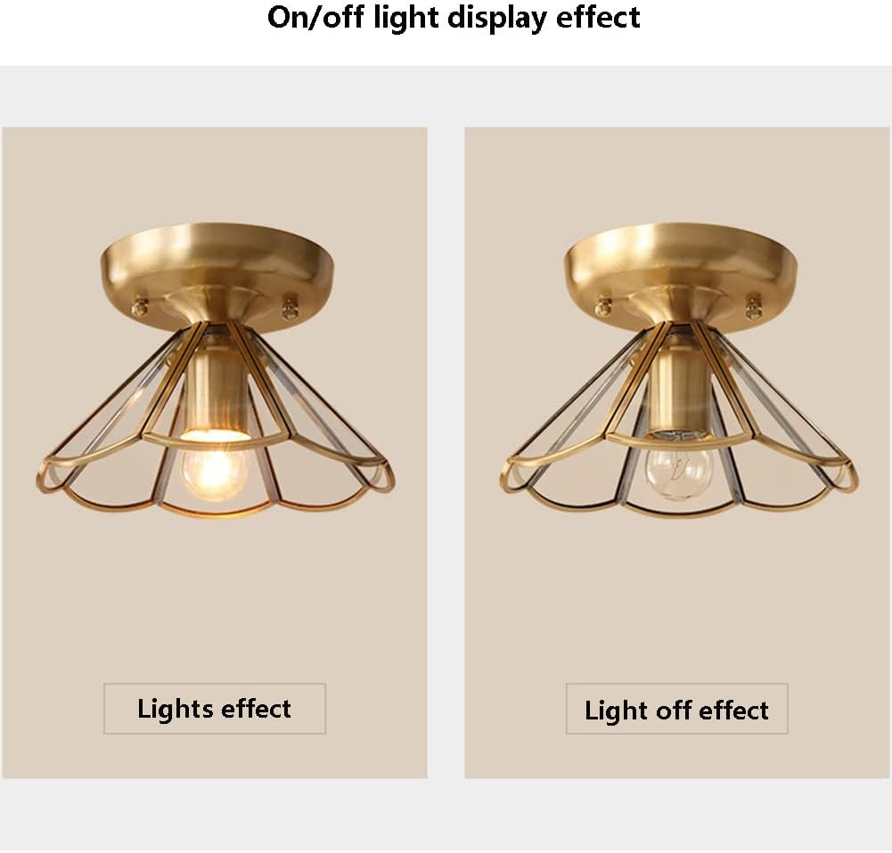 BrassGlow | Elegant Modern Glass Ceiling Light Fixture for Cozy Spaces 6