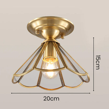 BrassGlow | Elegant Modern Glass Ceiling Light Fixture for Cozy Spaces 7