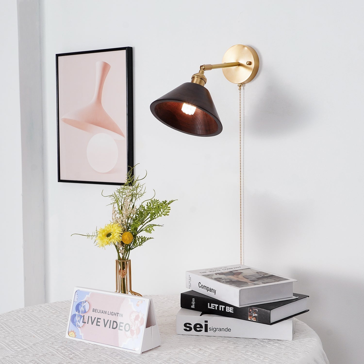 BrassWood | Modern Elegant Adjustable Wall Sconce Lighting with Rotating Shade 7