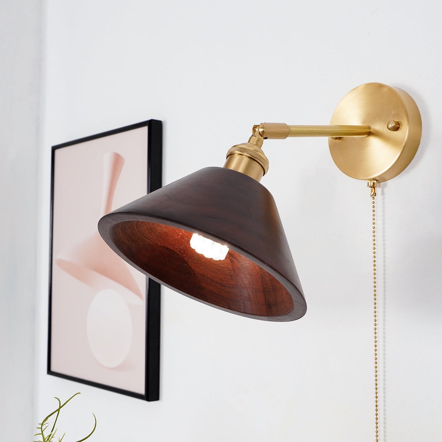 BrassWood | Modern Elegant Adjustable Wall Sconce Lighting with Rotating Shade 8