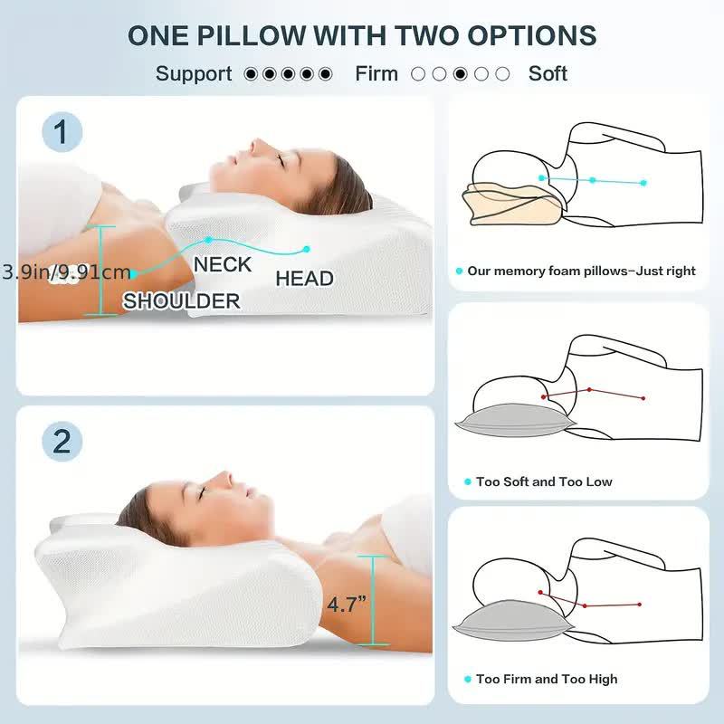 BreatheEasy | Comfortable Ergonomic Memory Foam Pillow for Neck Pain 5