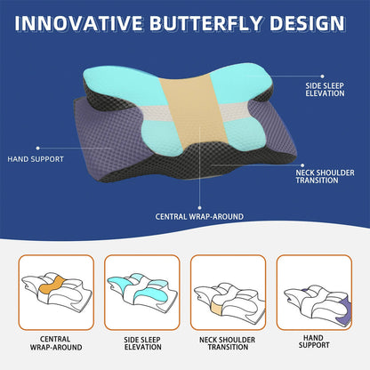 Contour Neck Memory Foam Pillow With Cool Cover