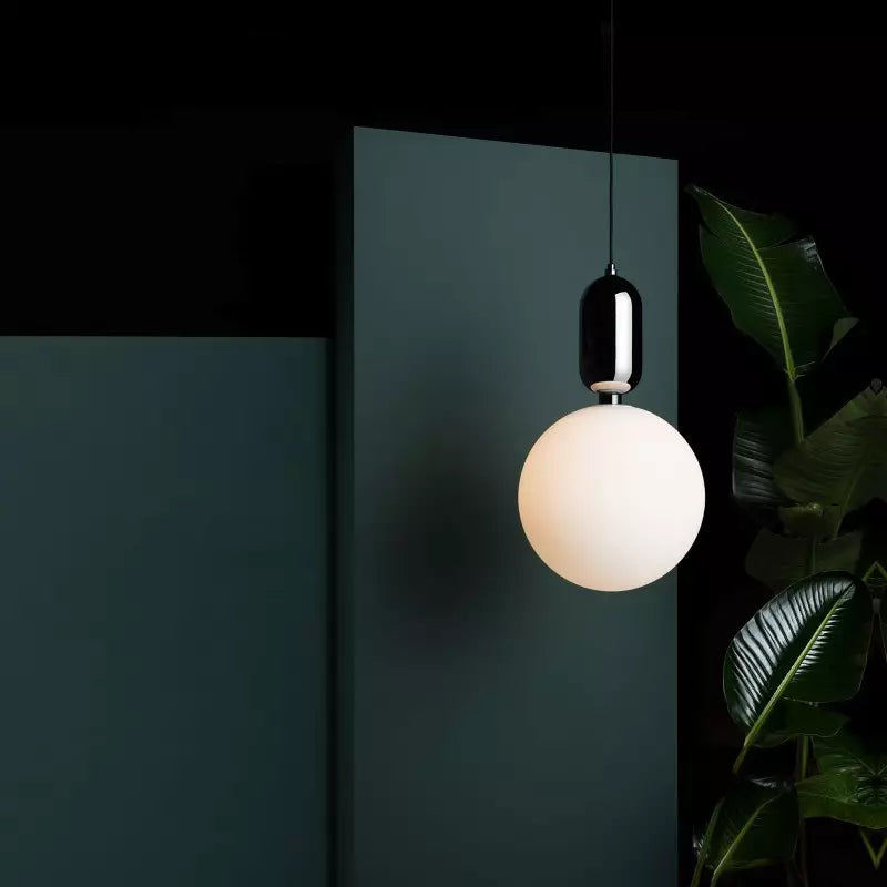Sleek Dual Glass Hanging Lamp