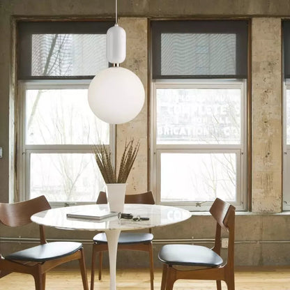 Sleek Dual Glass Hanging Lamp